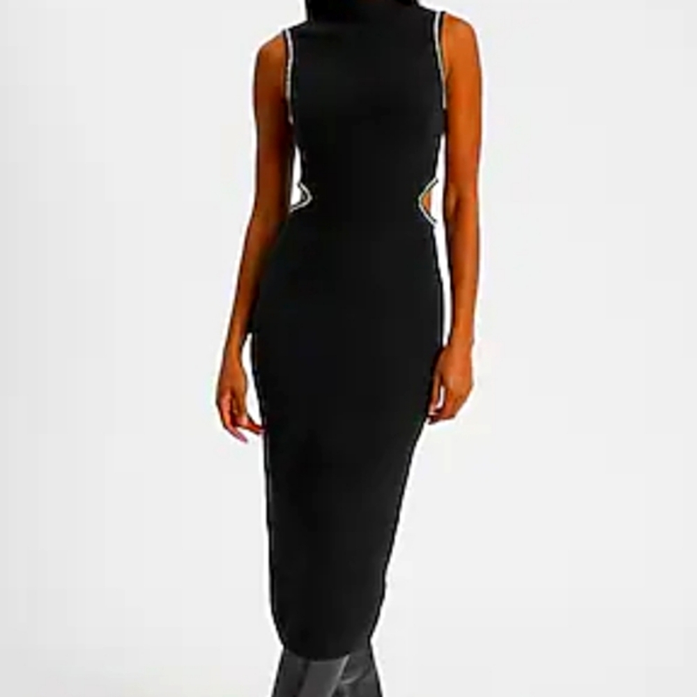 Embellished Cutout Sleeveless Midi Dress - Express XL